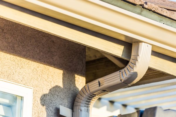 House with New Seamless Aluminum Rain Gutters House with New Seamless Aluminum Rain Gutters