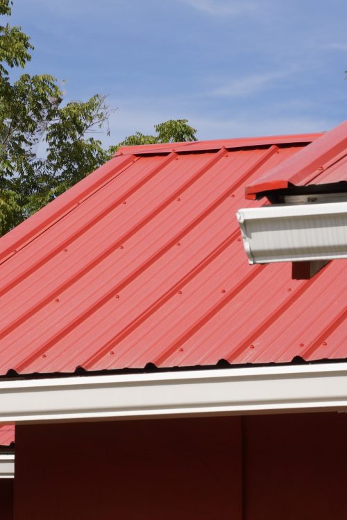 Red metal roof